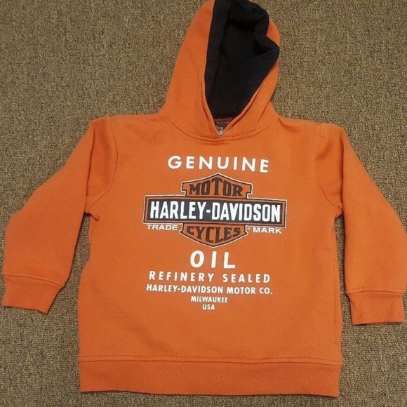 orange harley davidson hoodie